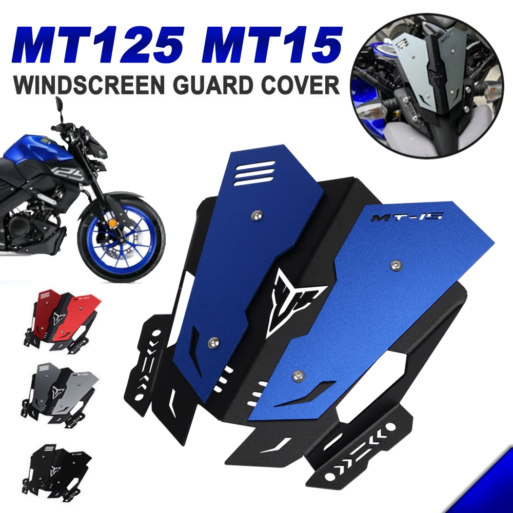 BHYYDS Windschutzscheibe Für Yamaha MT-15/125 - Motorrad Windabweiser 2019-2024