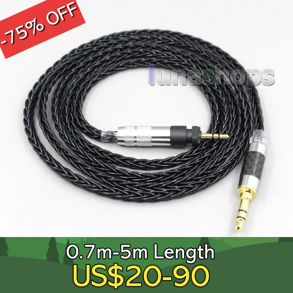 

4.4mm XLR 8 Core Silver Plated Black Earphone Cable For Shure SRH840 SRH940 SRH440 SRH750DJ Philips SHP9000 LN006584