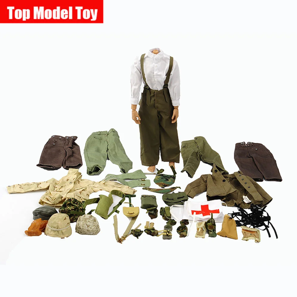 1/6 Scale World War II German Soldier Clothes Bag Pants Hat Tools ...