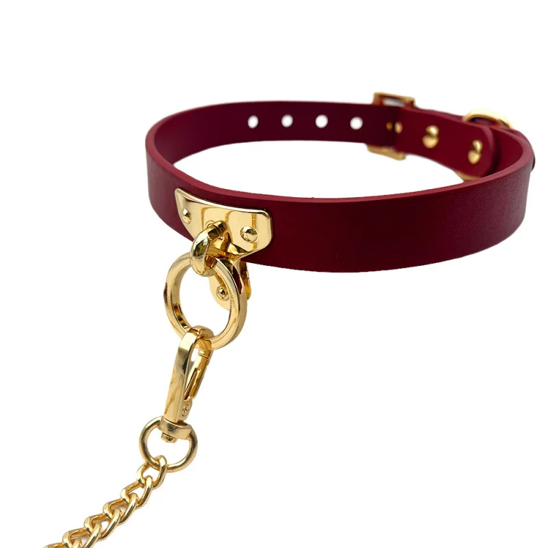 Genuine leatherTBuckle Collar NichesmProps Sexy Training Sex Product Bindingk9Traction Dog Leash Traction Tool