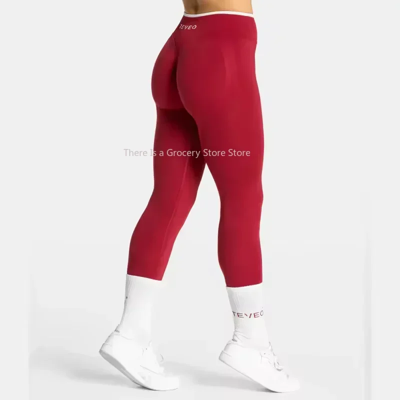 TEVEO taille haute sans couture Scrunch Leggings pour femmes