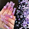 100/200pcs 3D Mixed Nail Decorations Kawaii Heart Flower Bear Pearl Design Rhinestone Nail Art Charms Jewelry Manicure Accessory 1