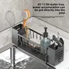 Multi-Functional Storage Rack with Automatic Drain for Kitchen Sink Countertop Organization 3