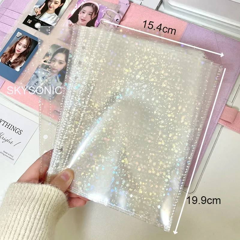SKYSONIC A5 Binder Collect Book with Kawaii Grid Cover for Photos, Postcards & DIY Projects