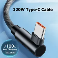 USB To Type C Fast Charge Cable PD 90 Degree Phone Charger Cord For iPhone Xiaomi Redmi Huawei USB C to Type C Charging Wire 1