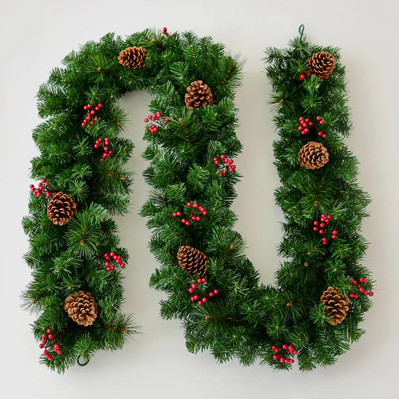 

Christmas Wreath Rattan Decoration Outdoor Garden Front Door Red Bow Garland Hanging Mall Hotel Entrance Christmas Party Decor