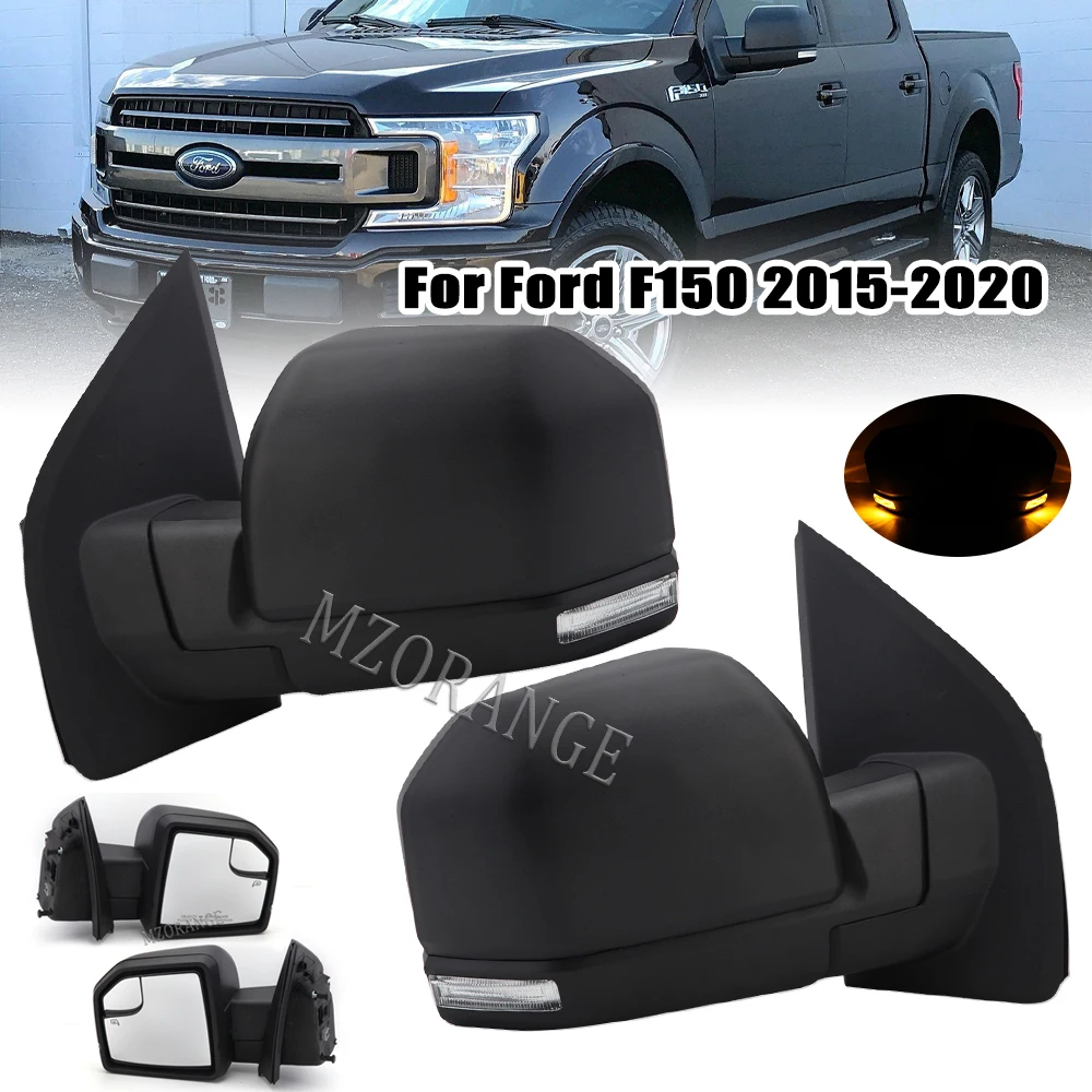 

side mirror assembly For Ford F-150 F150 2015-2020 Car Front Heated Side Door Wing Rear View Mirror Lens Glass 6pins us version