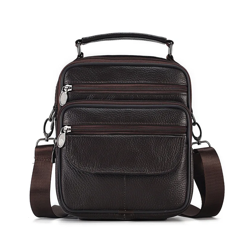 Stylish New Men's Genuine Leather Shoulder Bag - Top Layer Cowhide Sport and Fitness Crossbody Bag