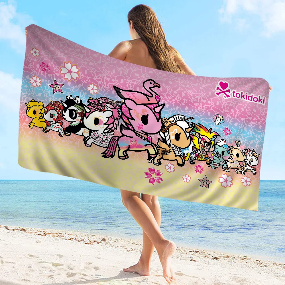 Japan T-Tokidoki Bath Towel Microfiber Soft Water Absorbing Breathable For Girl Kids Decorative Cartoon Beach Towel 6