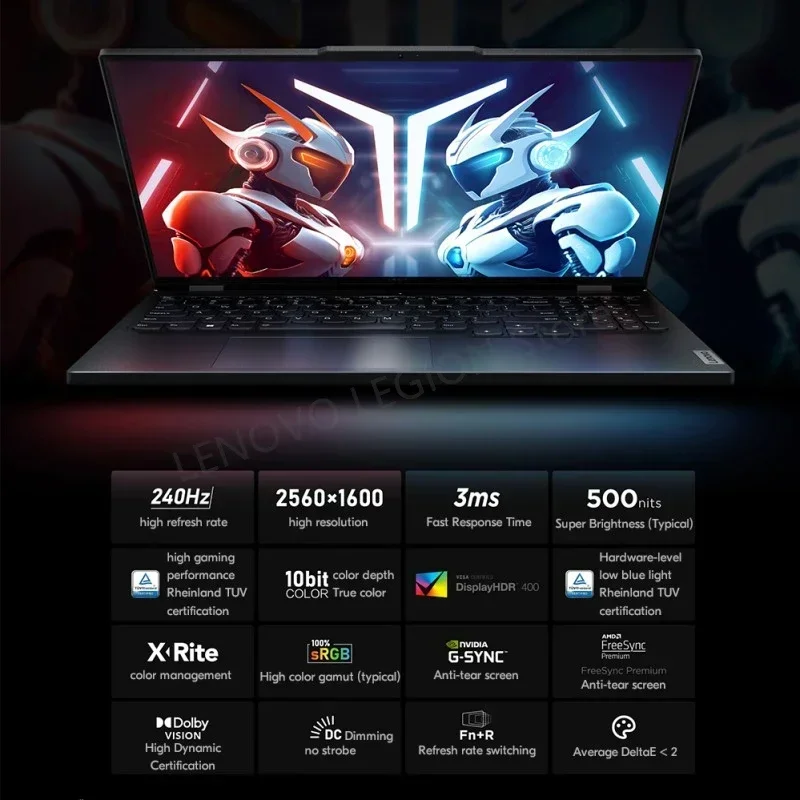 Lenovo Legion R9000P E-sports Gaming Laptop 16inch AMD R9 7945HX 1T/4T RTX4060 100%sRGB 500nits 2.5K 240Hz Game Notebook PC 2
