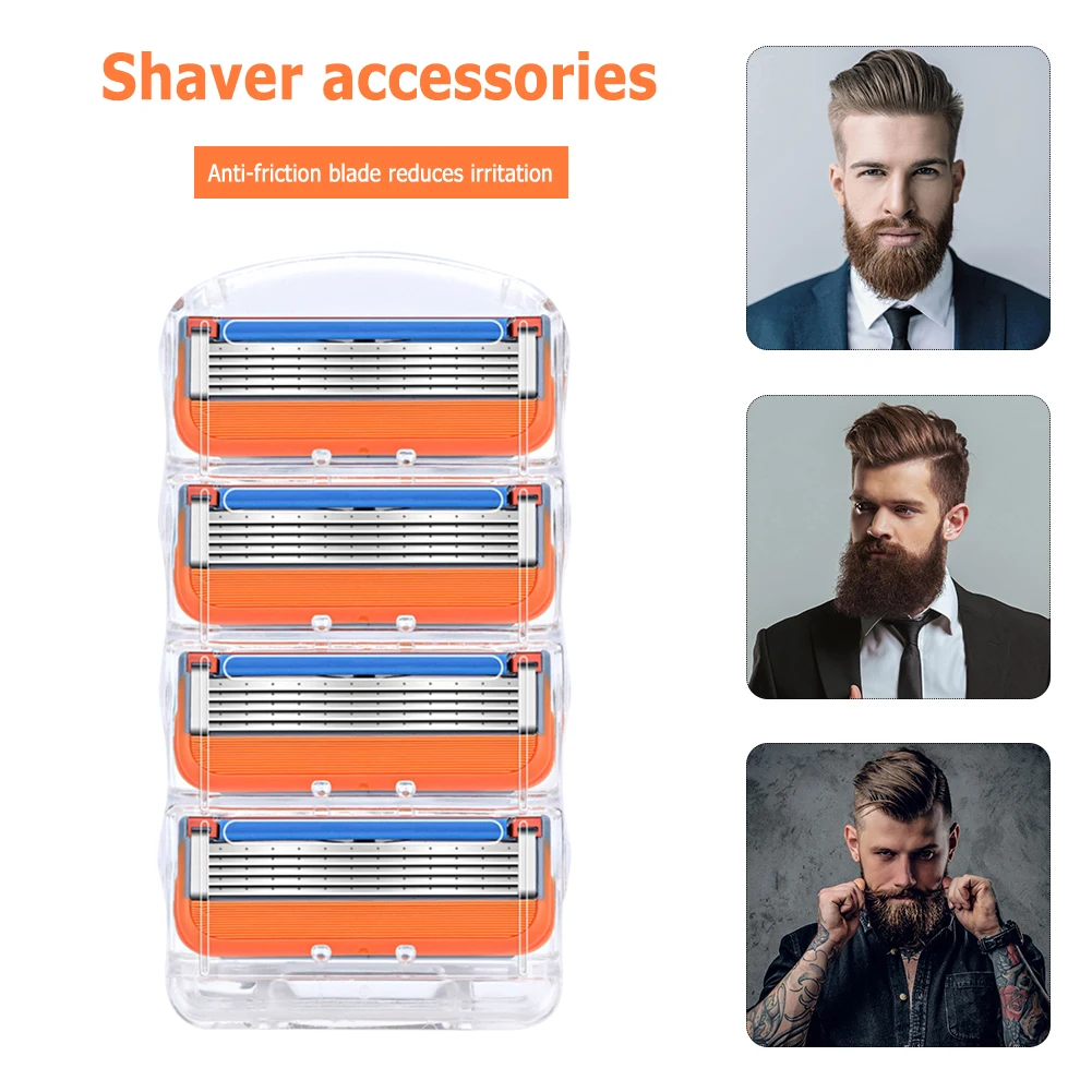 Shaving Razor Stainless Steel Blades Refills 16-80pcs Durable Shaver Replacement for Gillette Fusion Proglide