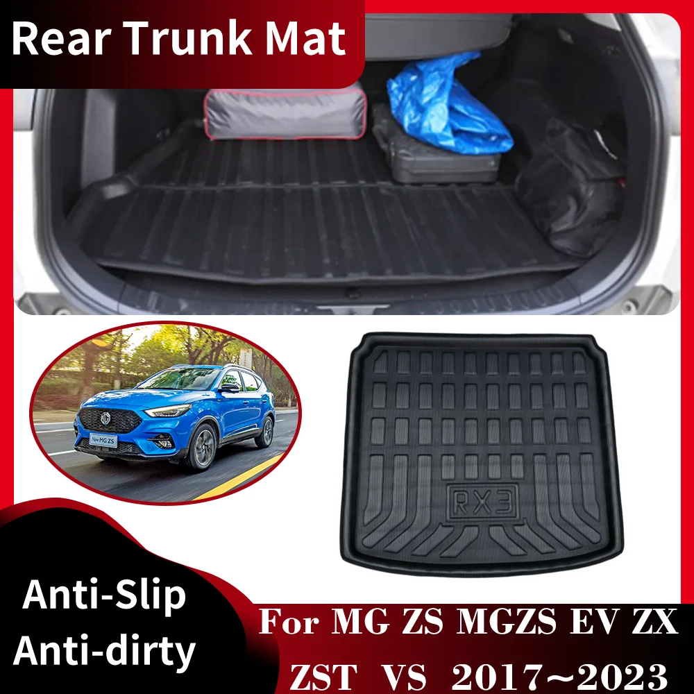 Car Rear Trunk Mat For MG ZS MGZS EV ZX ZST VS 20172023 Waterproof Custom Luggage Liner Tray