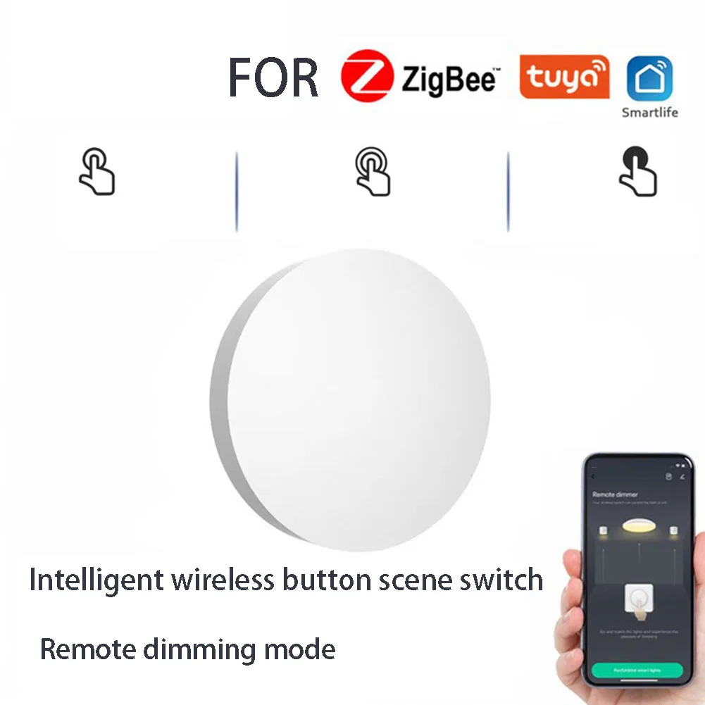 

Key Scene Switch Zigbe 1-key Wireless Remote Control Button Supports Scene Linkage Requires Hub With Exigency Button Hardware