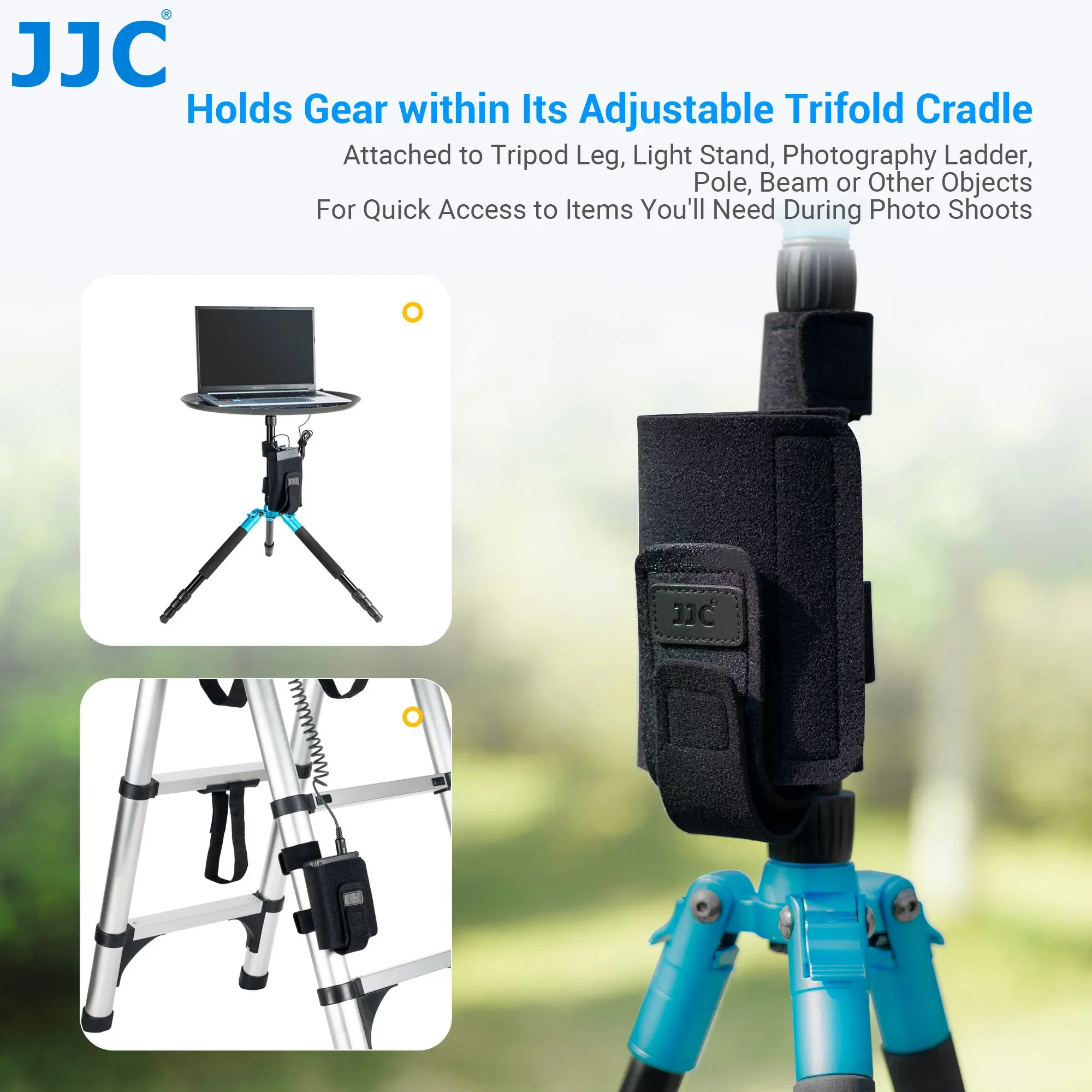 JJC Tripod Legs Mounting Strap Universal Equipment Mounting Strap Bag for Tripod Light Stand Photography Ladder Pole Beam etc. phone tripod mini tripod camera tripod projector tripod stand flexible phone tripod metal mini tripod stand camera mount phone tripod mount photography tripod camera tripod mount