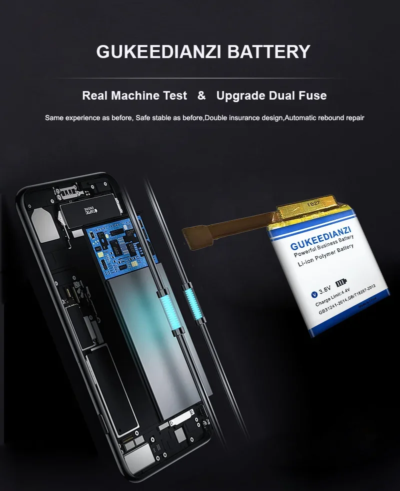 640mAh GUKEEDIANZI Replacement Battery SP452929SF (Bluetooth) / (4G) For Ticwatch pro Bluetooth Version Big Power Bateria