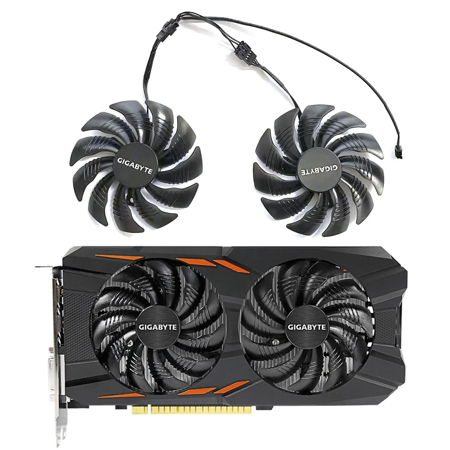 Nuova Ventola Gpu 88Mm 4Pin T129215Su Muslimper Gigabyte Geforce Gtx 1050 1050Ti 1060 1070 1070Ti Radeon Rx 570 580 470 480 G1