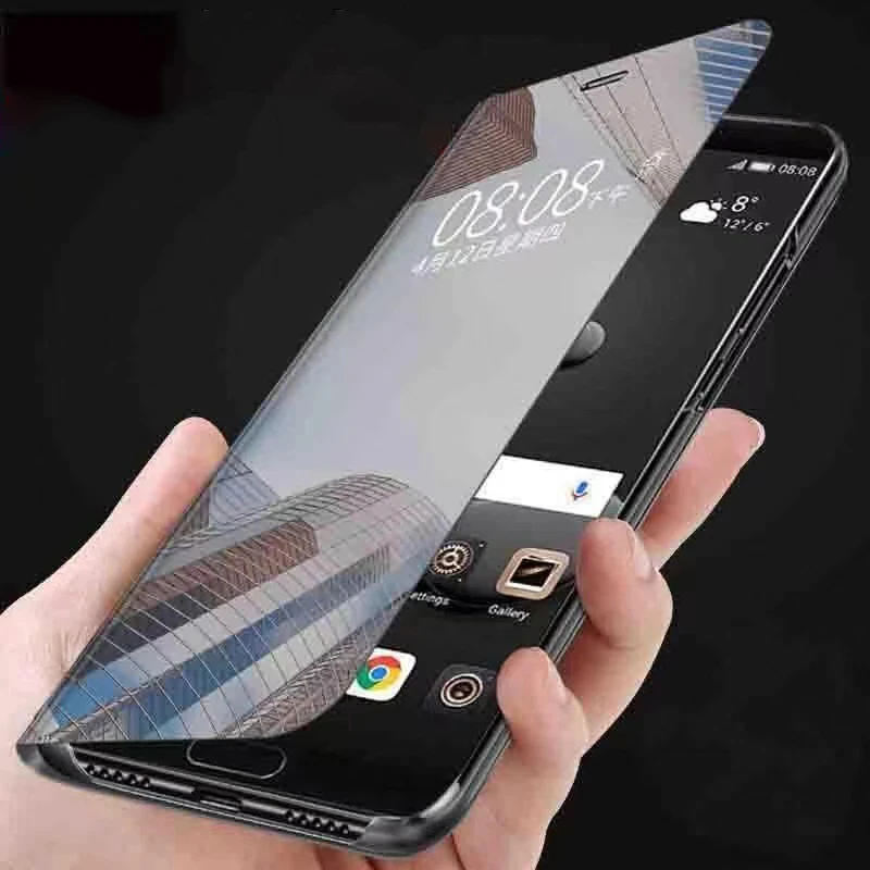 Luxury Mirror Flip Case for Xiaomi Redmi Note 10 11 9 8 7 Pro 10s 9s 9T 8T 9A 9C 8A Mi 11 10T Poco M3 X3 Pro Note 10 Lite Cover