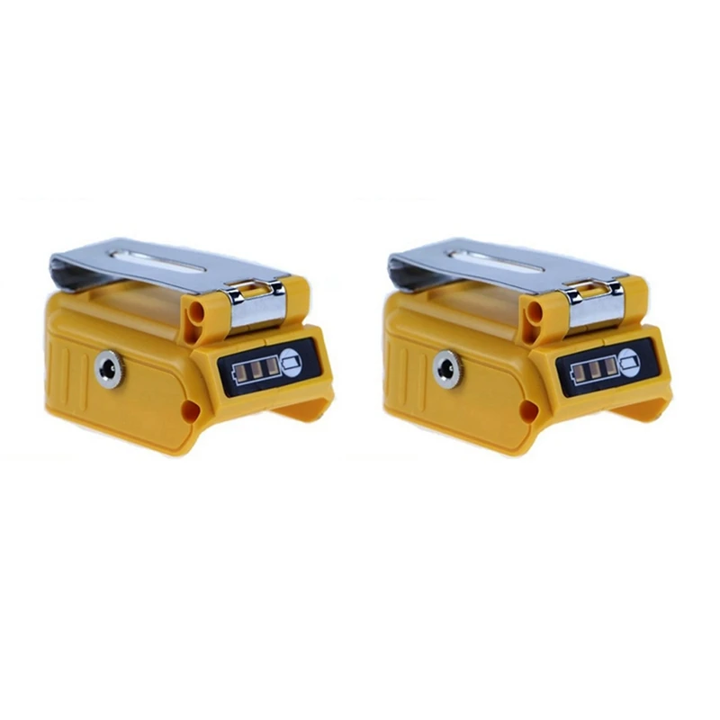 

2 шт. 60 Вт 5 А адаптер USB зарядное устройство для Dewalt 20 в 18 В литиевая батарея 12 В DC Электрический выходной интерфейс