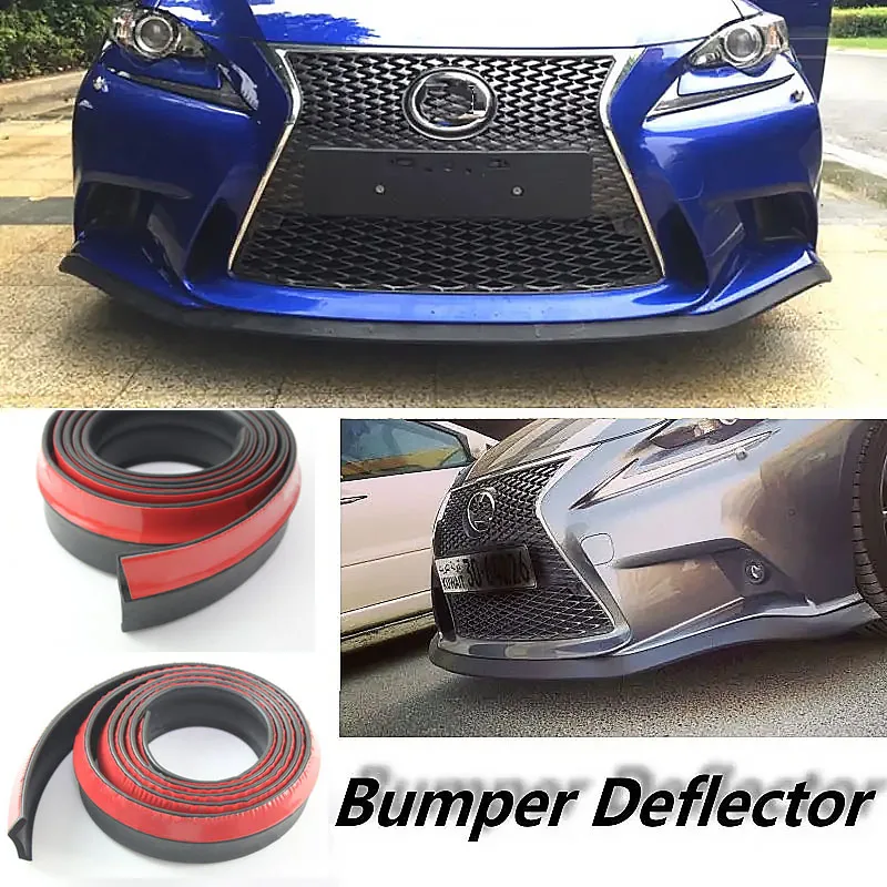 

For Lexus CT200h LS 400 430 460 600h L ES300 GS450 For TOYOTA Celsior Car Bumper Lip Deflector Lips Body Kit Strip Front Tapes