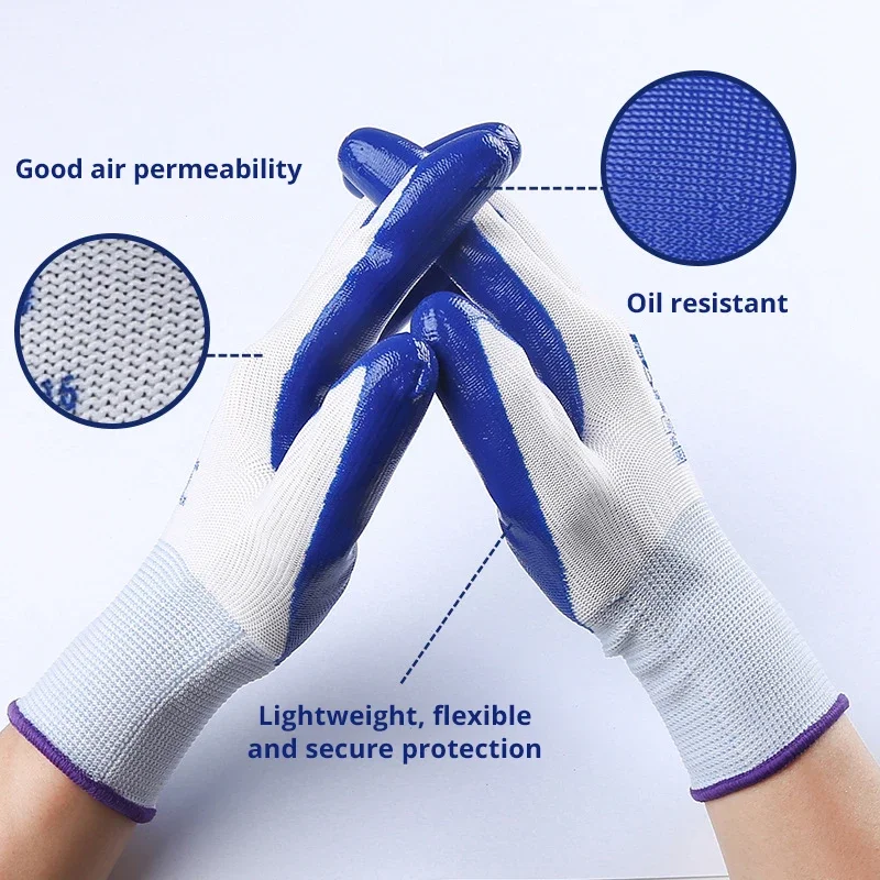 Thin Latex Non-slip Wear-resistant Work Gloves