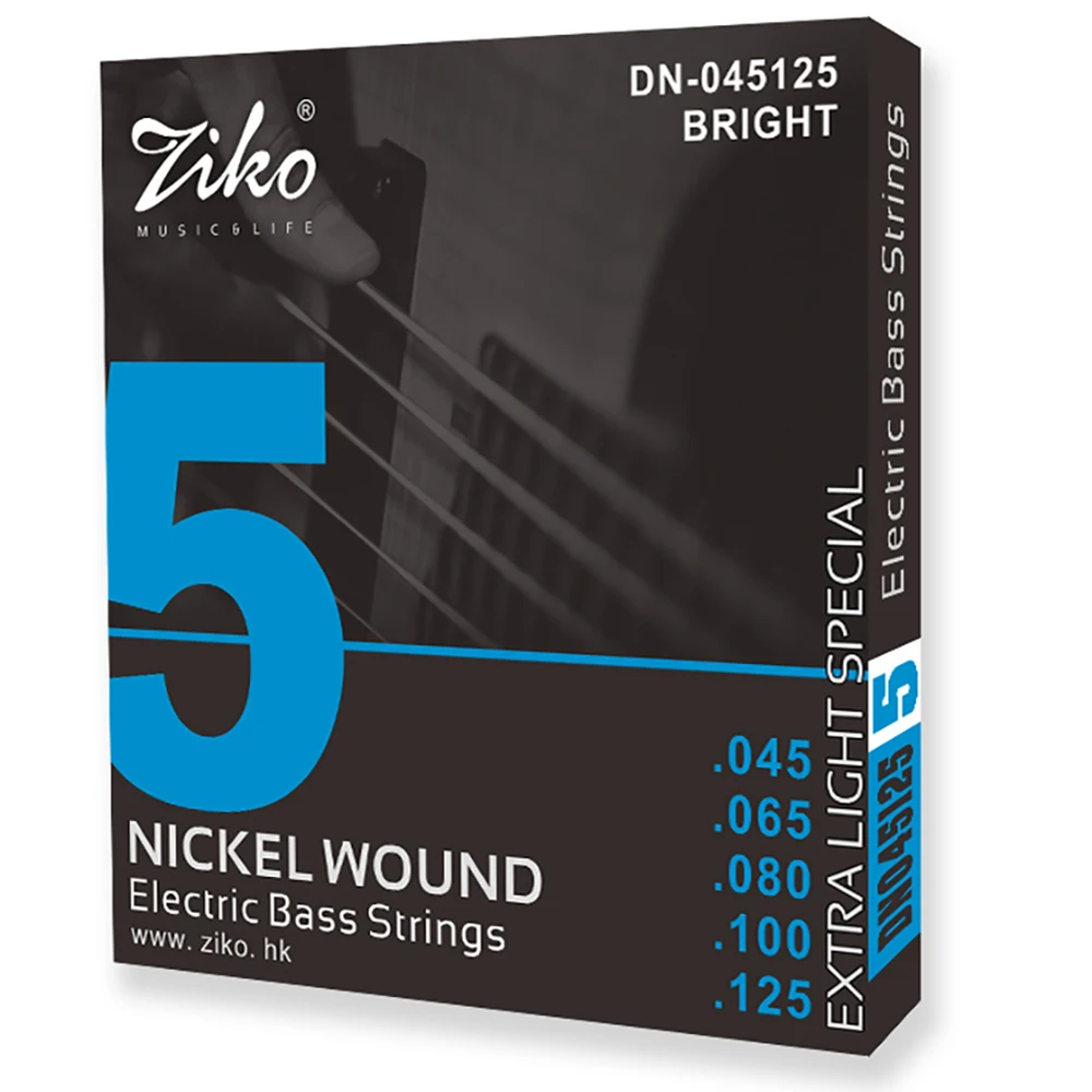 ZIKO 5 Strings Bass Electric Guitar Strings Strings Nickel