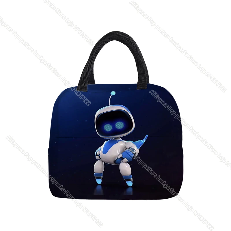 Astro Bot Lunch Bag for Boys Kids Girls Cartoon Astronaut Waterproof Cooler Lunch Box Tote Insulation Package Portable 2
