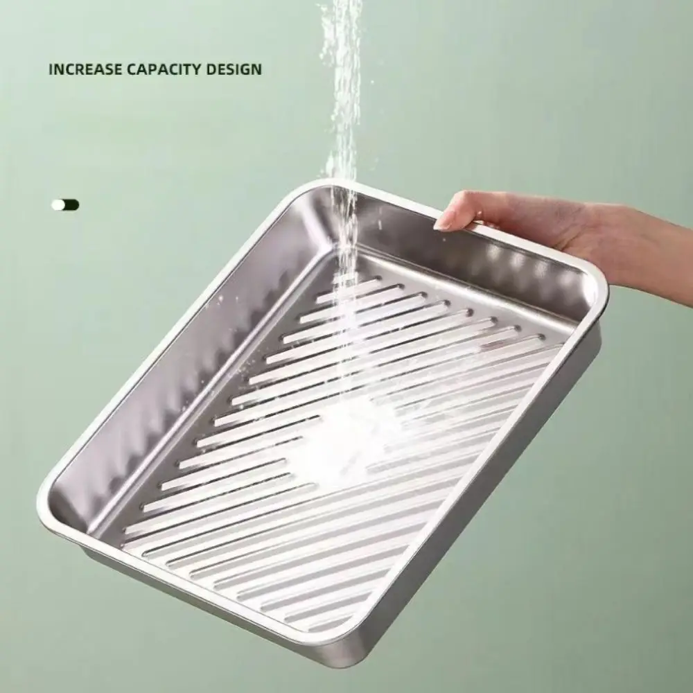 Stainless Steel Dumpling Storage Box Stackable with Sealed Lid Food Plates Multifunction Fresh-keeping Box Kitchen Accessories 4