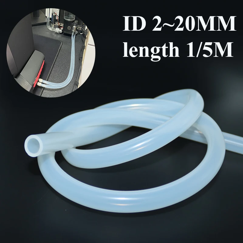 1/5M Food Clear Transparent Soft Silicone Hose 2 3 4 5 6 7 8 9 10 12mm Flexible Nontoxic Silicone Tubet for Aquarium Pump Faucet silicone tube
