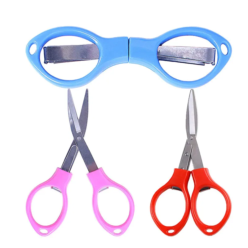 

1 Piece Colorful Plastic Handle Folding Safety Scissors