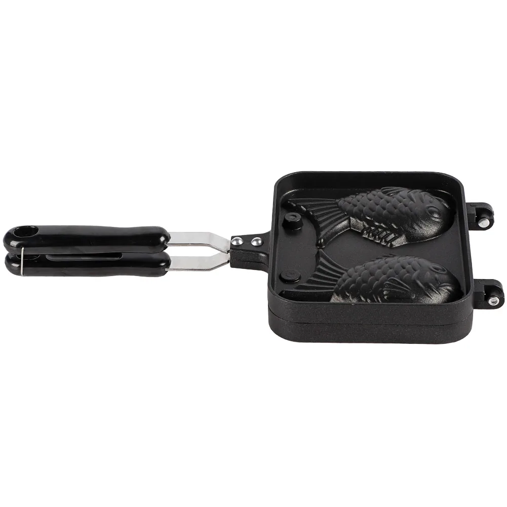 NonStick Bakeware Waffle Cake Maker Pan With 2 Sided Fish Shape Stainless Steel Mold