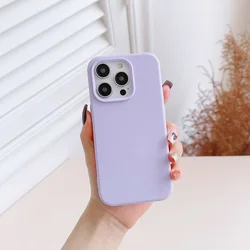 Vibrant Silicone Shockproof Phone Case - Soft Matte Finish - iPhone 13 (Purple)