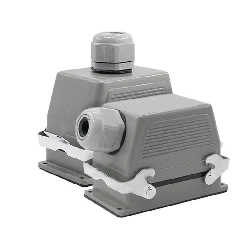 

HDC-HE-048-1/2 Heavy Duty Connectors F/M 48pin 500V Screw connection 16A Industrial rectangular Aviation connector plug