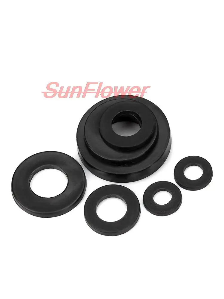 M2 M2.5 M3 M4 M5 M6 M8 M10 M12 M14 M16 M18 M20 Black Nylon Plastic Flat Washer Plane Spacer Insulation Seals Gasket Ring