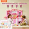 VEVOR Kitchen Cooking Toys for Kids 74 PCS  Chef Playset with Sounds & Lights Ages 3+ Children's Play House Toddlers Kitchenware 2
