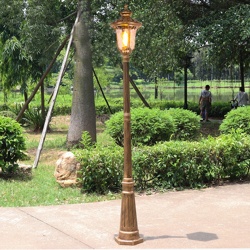 European Street Lamp Garden Lawn Lamp Waterproof Outdoor Landscape Public Garden Villa Community High Pole Lamp &asymp;2.2M, led lamp, led street lamp