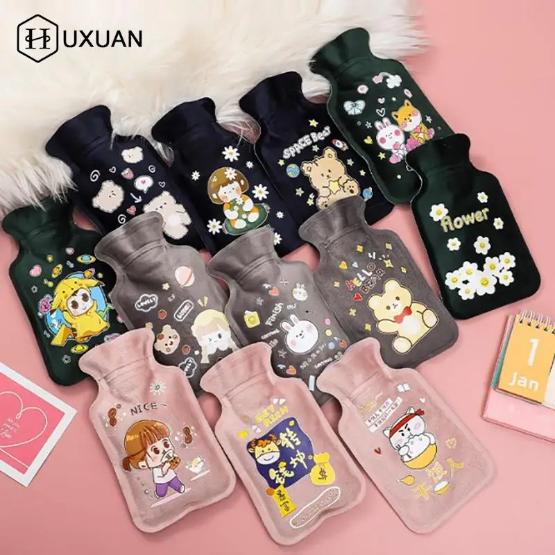 

Cute Hot Water Bottle Bag for Girls Plush Shoulder Hand Warmer Heat Pack Warm Belly Instant Hot Pack Winter Water Heating Pad