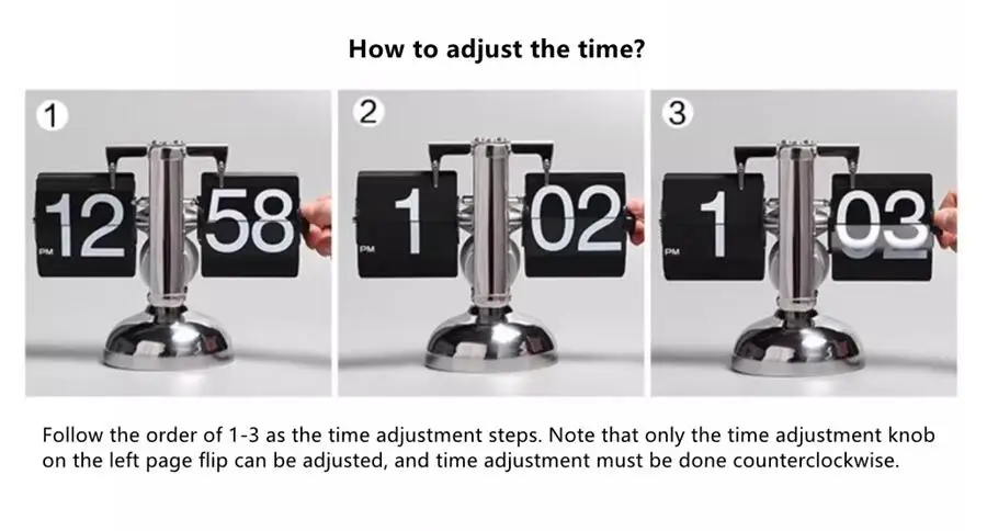 Description Picture 3 of itemVintage Flip Digital Clock Mechanical Automatically Flip Down Page Table Clock Office Flip Digital Clock Home Decor Gifts