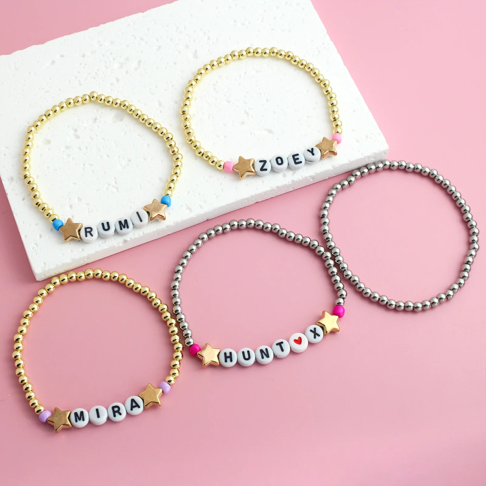Kpop Demon Hunter Character Bracelets – Rumi, Zoey, Mira, Huntrix