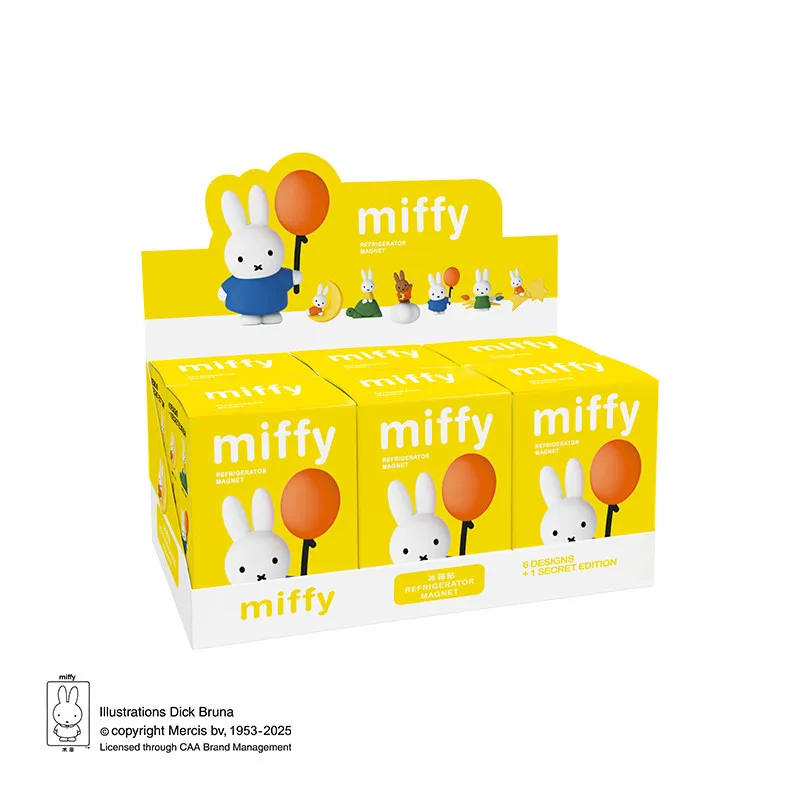 Imán para Refrigerador de Miffy Rabbit, Serie de Diseño de Globos, Figura de Acción, Adornos, Muñeca, Modelo, Juguetes Coleccionables