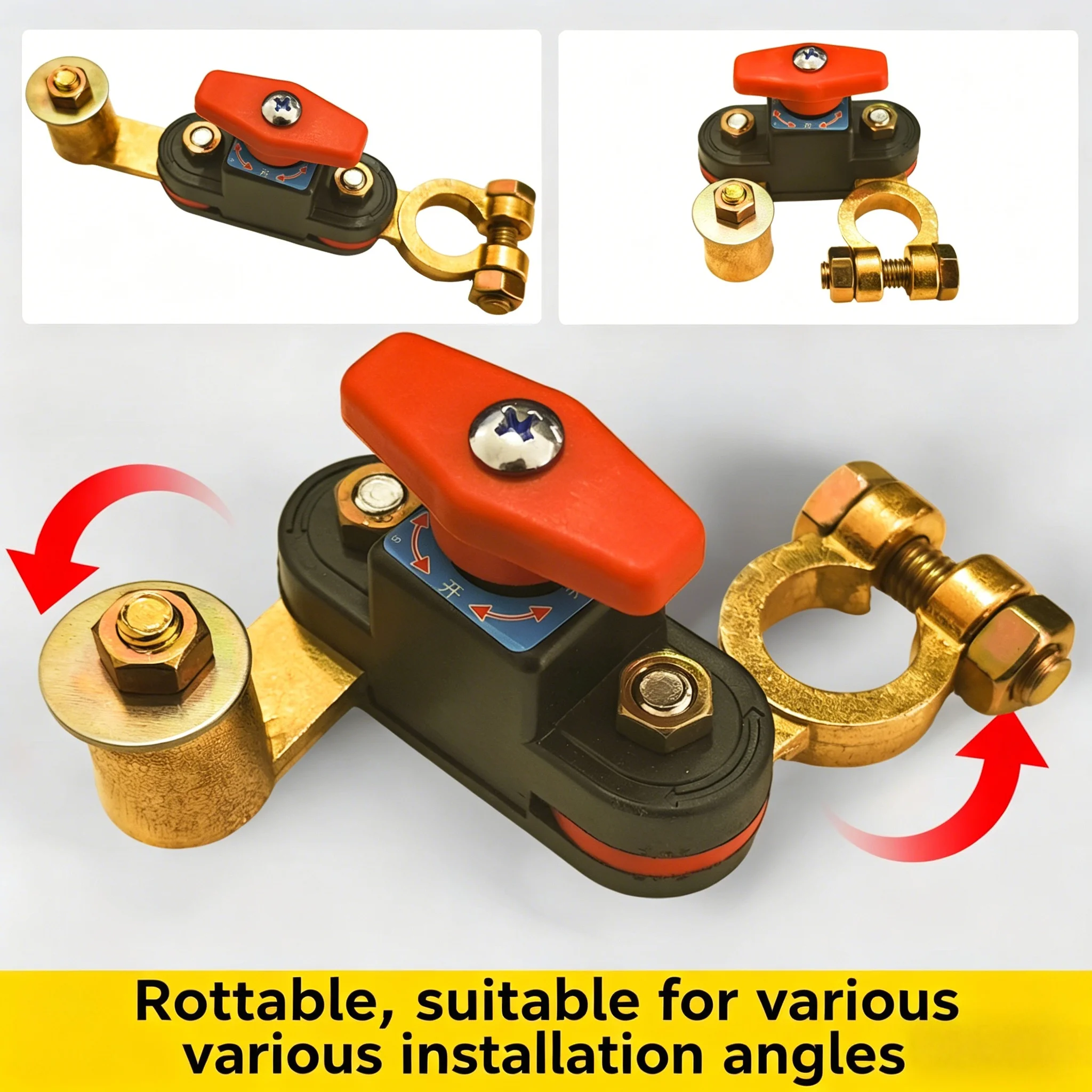 Universal Auto Battery Disconnect Switch - Automatic Circuit Breaker & Leak Protector, 12V/24V