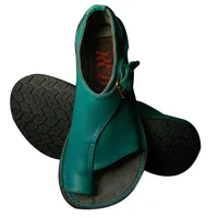 Femmes sandales chaussures d'été pour femmes rétro en cuir PU Peep Toe femmes pantoufle 2025 nouvelle plage boucle sangle plat Sandalias De Mujer 2
