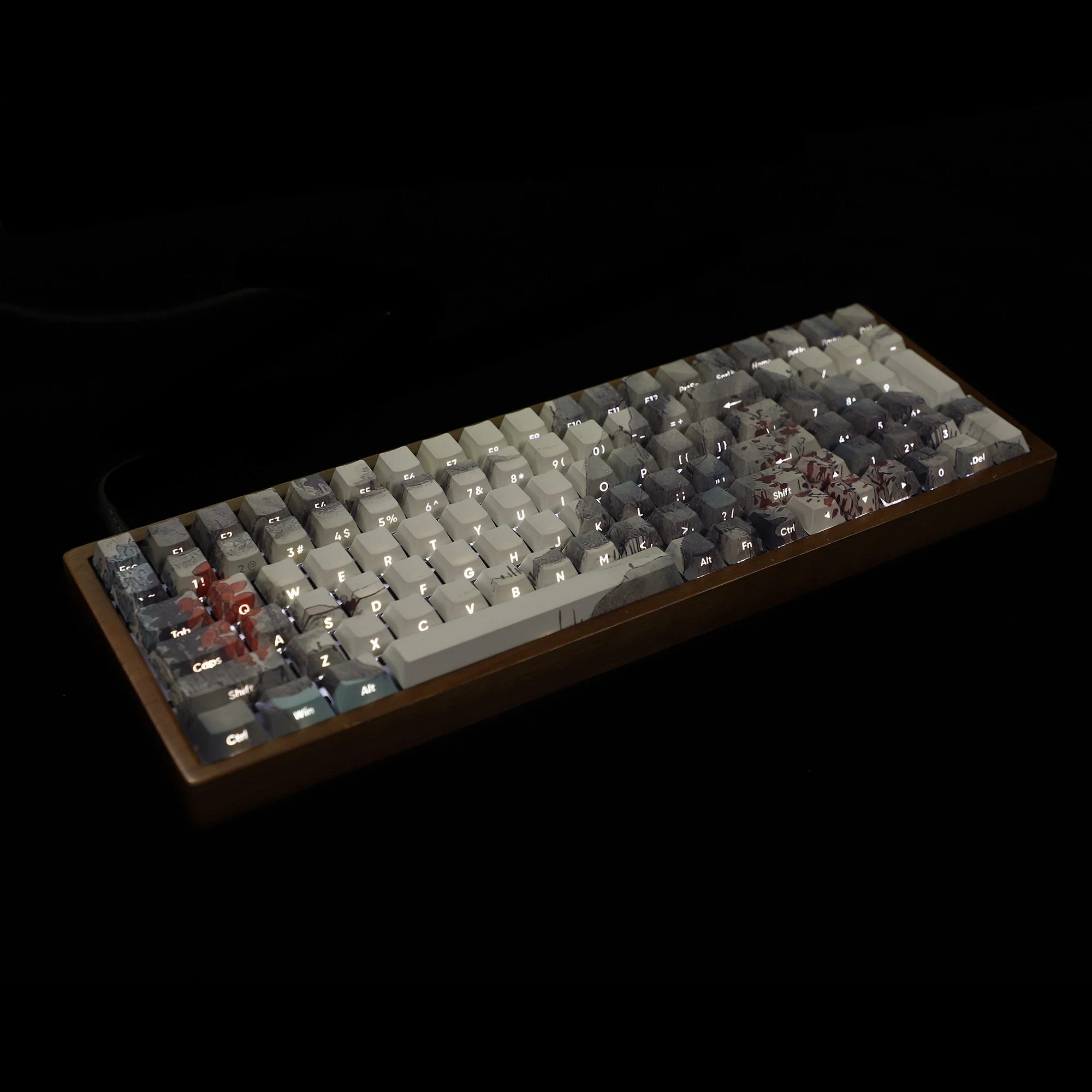 PBT Double Shot Side-lit Translúcido Backlit Keycap,