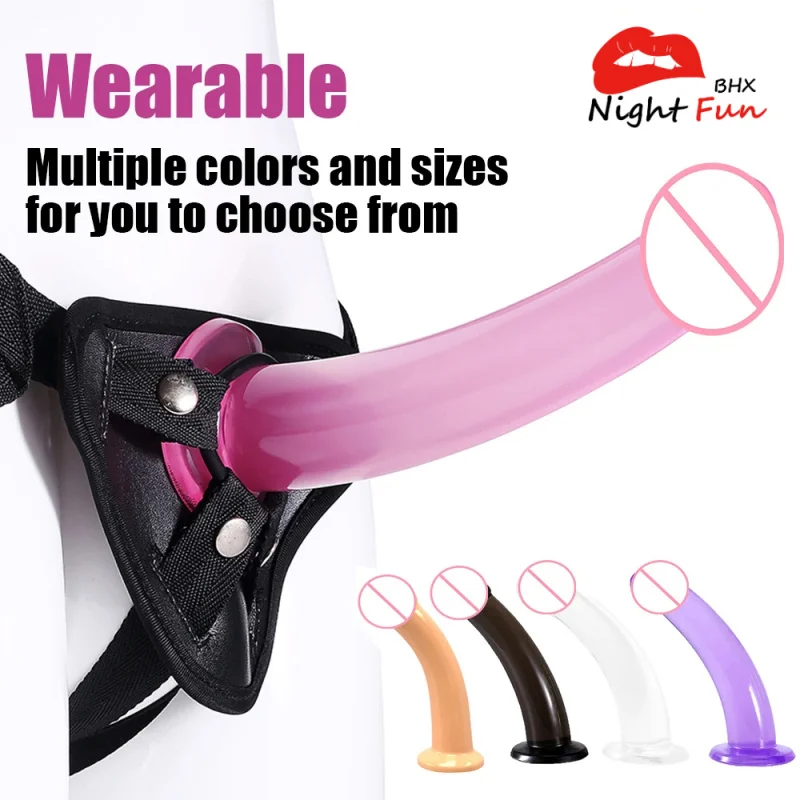 Men's Strap-on Jelly Penis Dildo Pants Anal Sex Toys for Women Men Women Gay Dildos Strapon Harness Belt Adult Games Lesbian