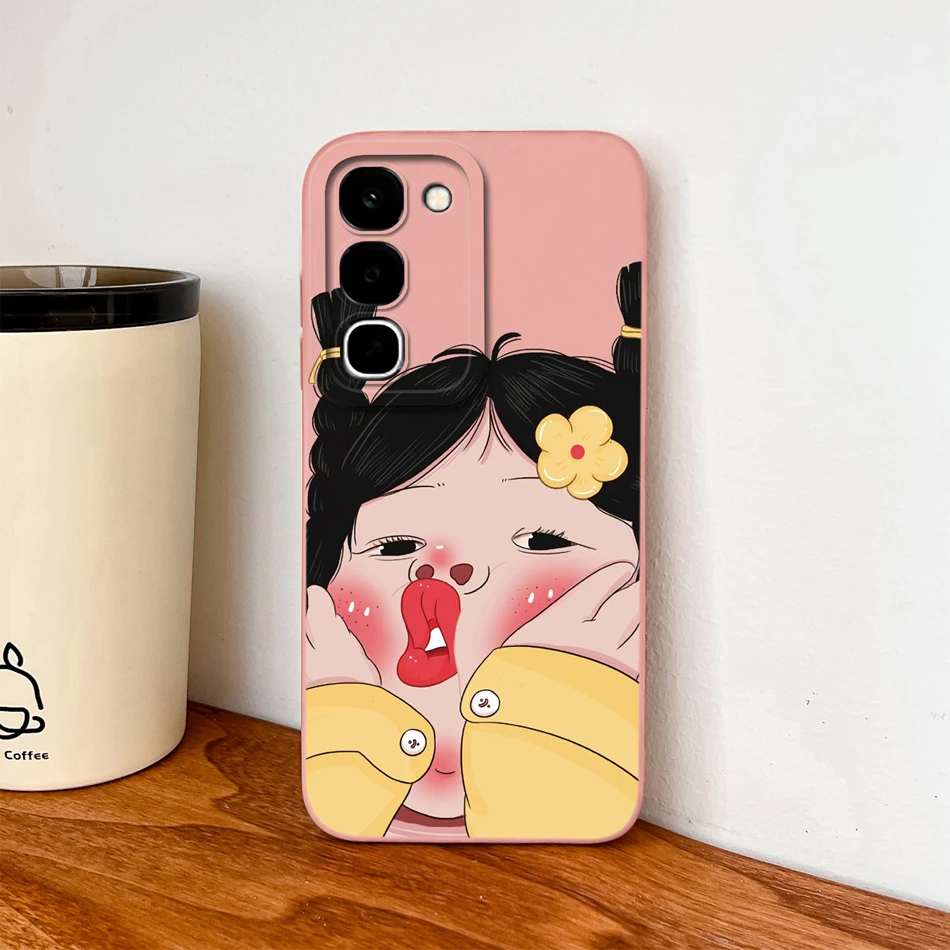 Sweet Flower Bunny Soft Liquid Silicone Lens Protection Phone Cover