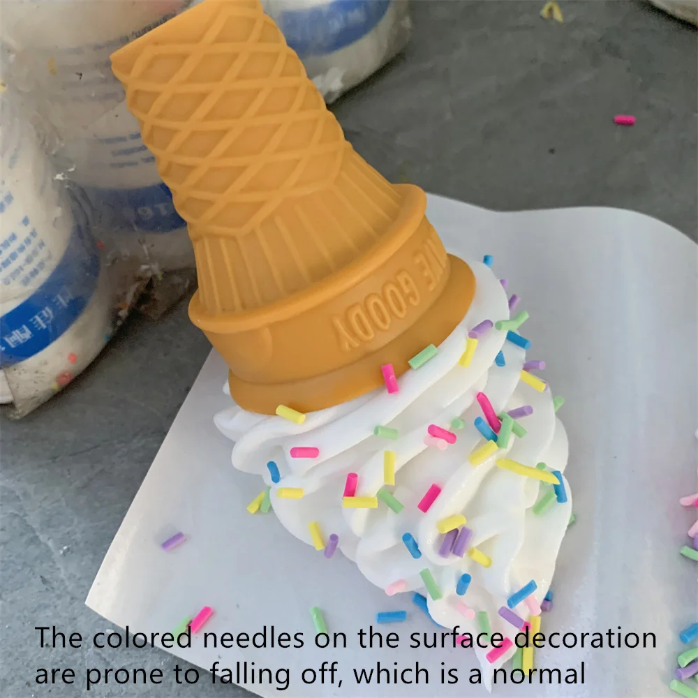 面白いドロップアイスクリームコーンドアストッパーかわいい 3D