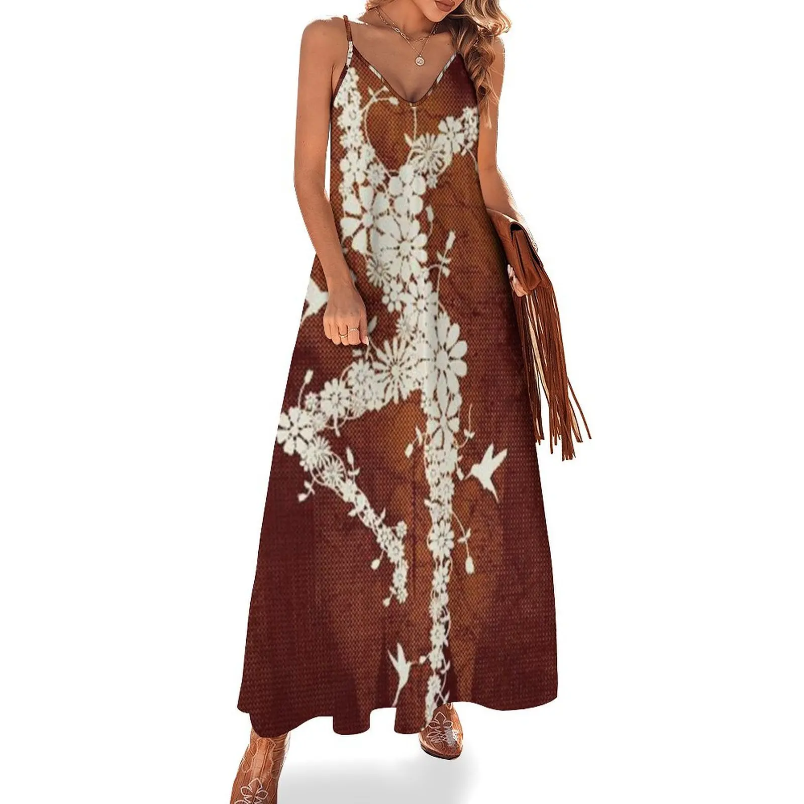 

flower moves Sleeveless Dress Clothing female womens clothing Women's clothing