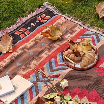 Outdoor picnic mat, camping picnic mat, portable travel and hiking picnic cloth, dust-proof tablecloth mat, soft sofa blanket,