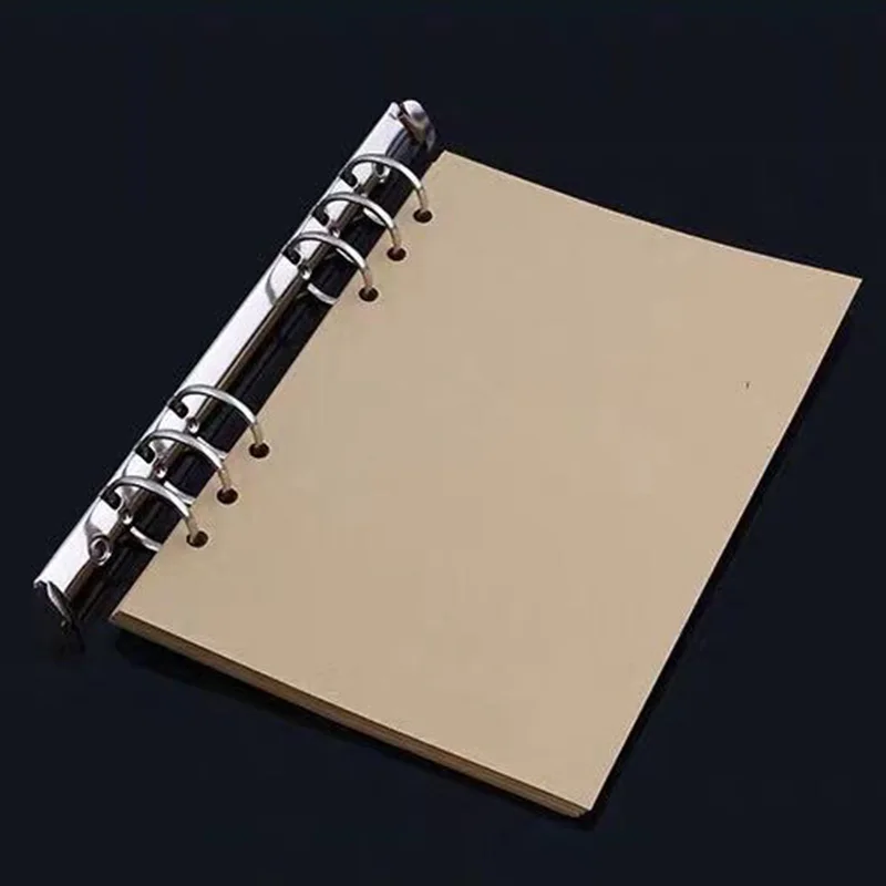 3Pcs A6 Metal Loose Leaf Binder Notebook 6 Hole 15-30mm Spiral Rings Binding Clip DIY Budget Binders for Office School Accessory