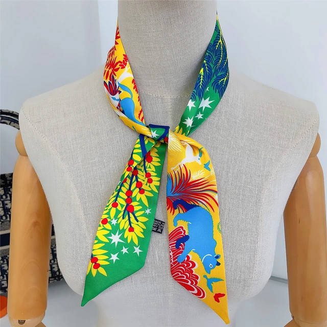Design Letter Print Scarf For Women Brand Long Silk Skinny Scarfs Neck Tie  Ladies Neckerchief Shawl Wraps Female Foulard Bandana - Silk Scarves -  AliExpress