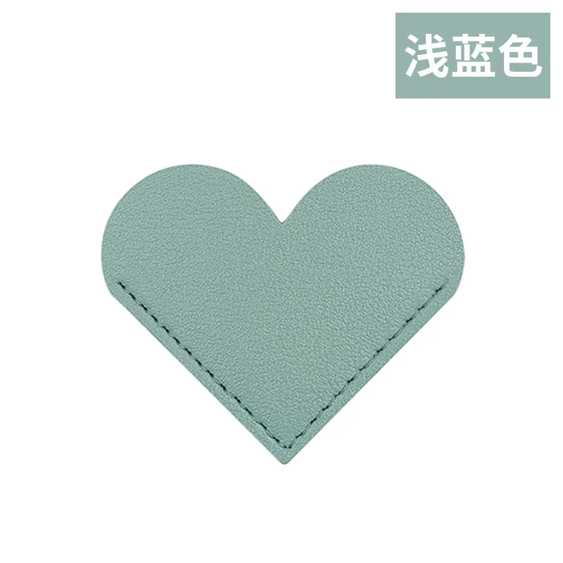 Pu Leather Heart Bookmark Attached Love Bookmark